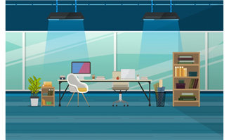 精致MG动画场景 打造高效与创意并存的办公室环境设计素材