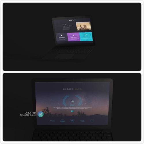 网站笔记本电脑宣传应用程序主题演示网页设计ae动画模板与电脑动画设计