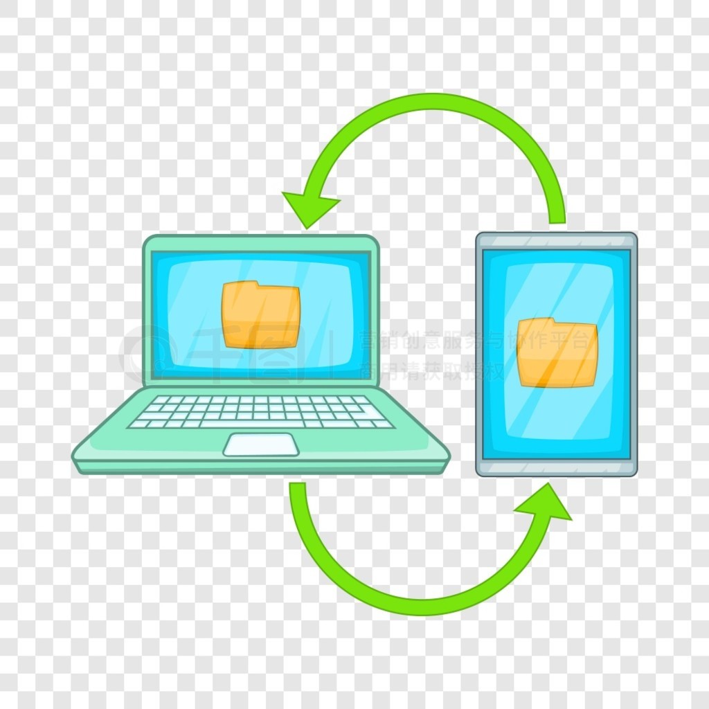 移动数据同步图标设计 卡通风格动画的传播力量